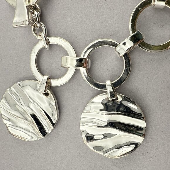 RLM Robert Lee Morris Bracelet Charm Round Modernist Bronze Sculptural QVC 78g - Picture 3 of 14